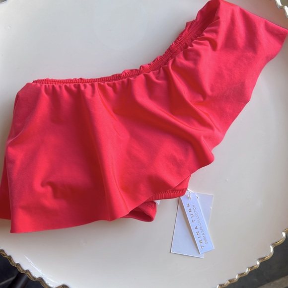 Trina Turk Monaco Ruffle Bandeau Top - Picture 1 of 5